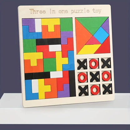 3 in 1 Wooden Puzzle Toy